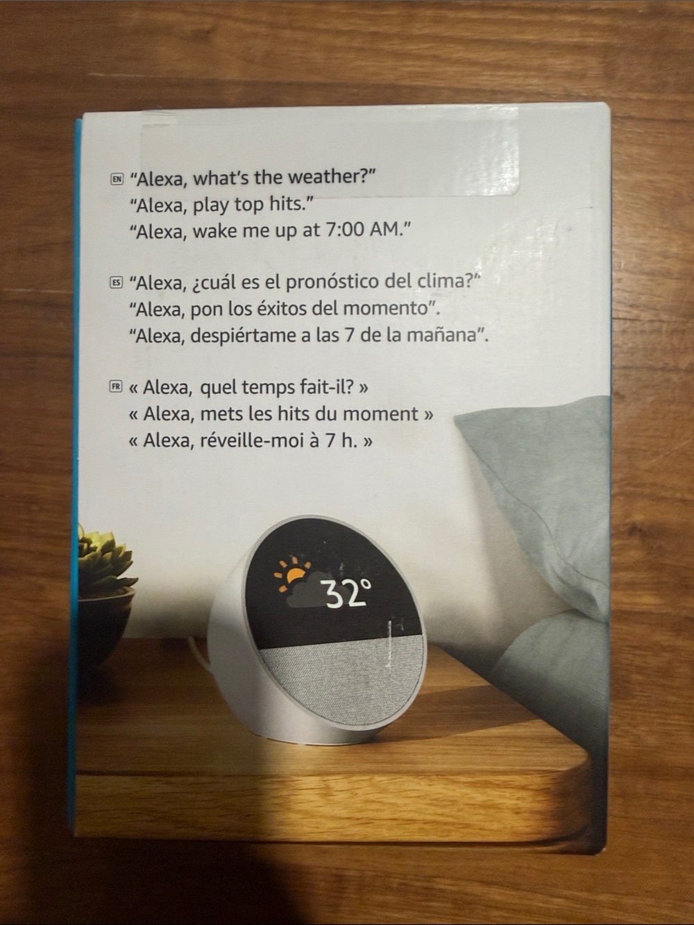 Amazon Echo Spot 2nd Gen Smart alarm clock w/ vibrant sound + Alexa - gray - Picture 3 of 6